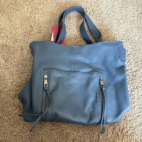 Vince Camuto Mekhi Tote 100% genuine leather blue Crossbody/shoulder bag - Picture 9 of 16